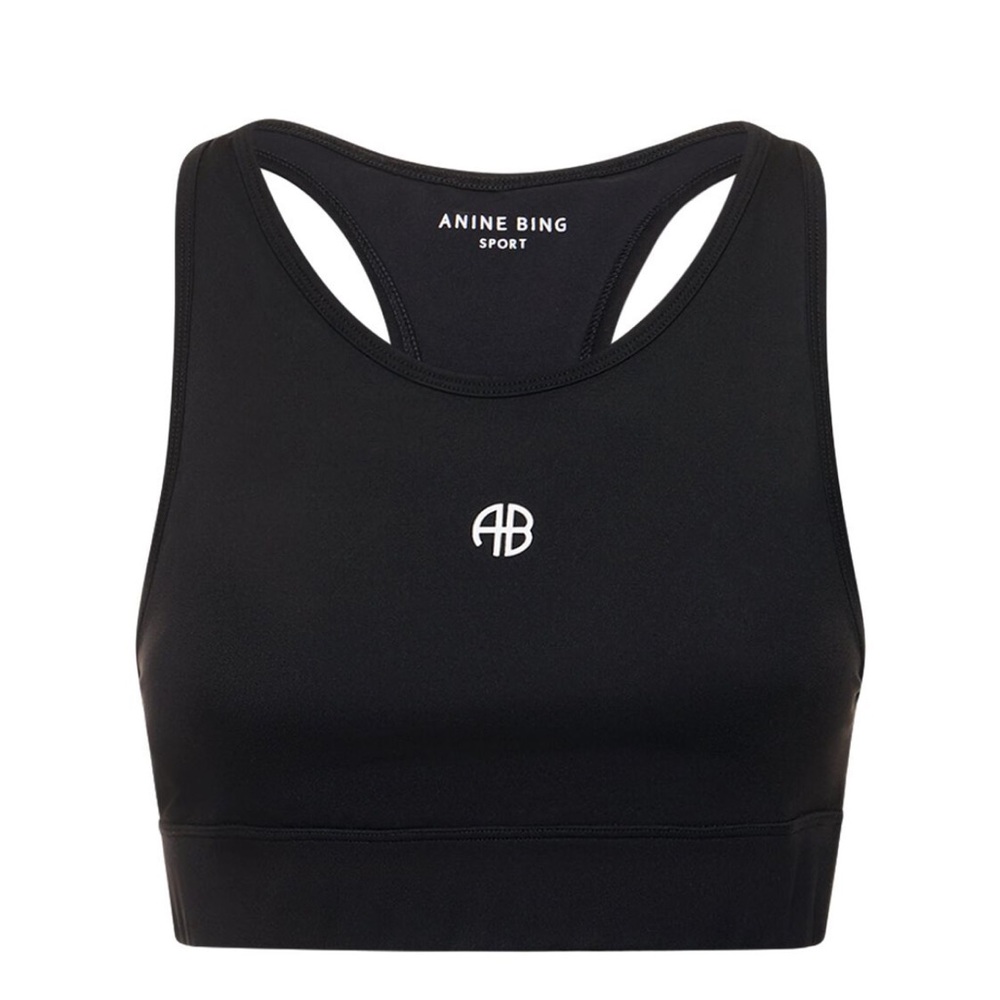 ANINE BING Black Blair Sport Bra - M